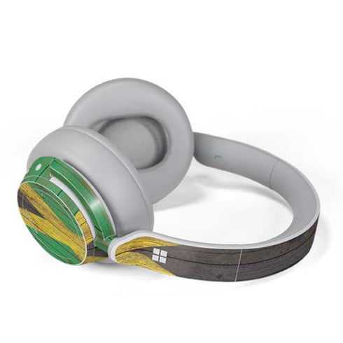 Jamaican Flag Dark Wood Surface Headphones Skin